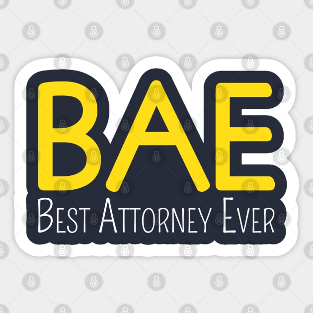 BAE: Best Attorney Ever Sticker by Elvdant